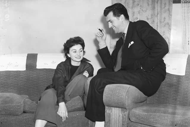 Jean Simmons and Stewart Granger at the Clifton Hotel in 1949