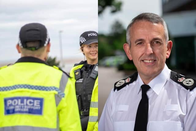 Lancashire is a good force who listens to its communities, responds to their concerns, and works well with partners to keep people safe, according to the HMICFRS report. Right: Chief Constable Chris Rowley