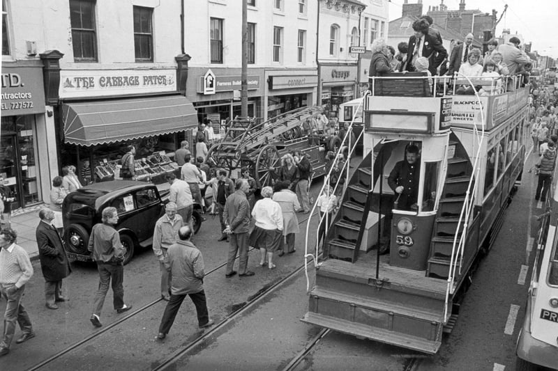 The Blackpool celebrations of 1985 included showcasing old trams and vehicles in Fleetwood. The following year this became part of the port's 150th birthday party and has flourished since then. This was the year later, the very frist Tram Sunday