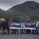 The lads at the base of Ben Nevis in Scotland, during their Three Peak Challenge