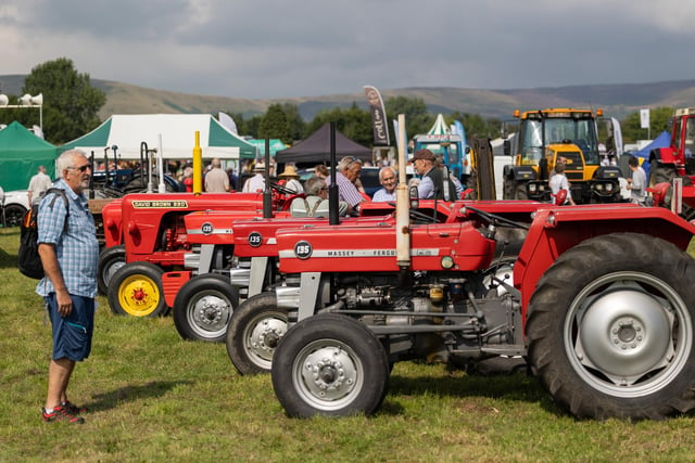 Tractors on display at Chipping Agricultural And Horticultural Show