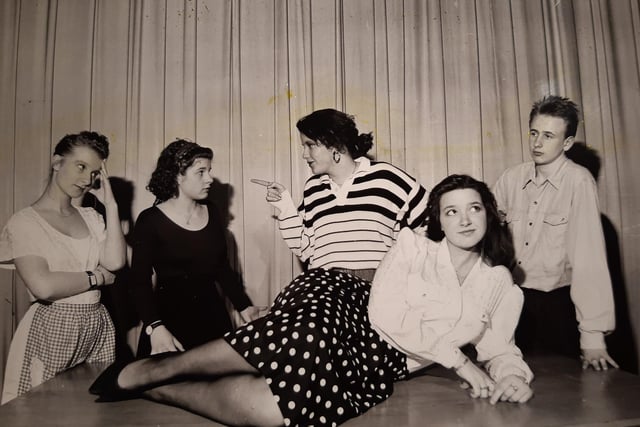 Pupils presented the play Sugar and Spice based on a future when women ruled the world, April 1992