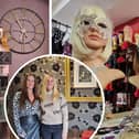 Sue Judge, co-owner of Saints And Sinners, with Dawn Owen, sales assistant.