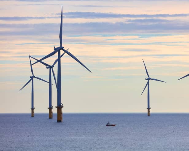 The energy scheme would transform the scene off the Lancashire coast.