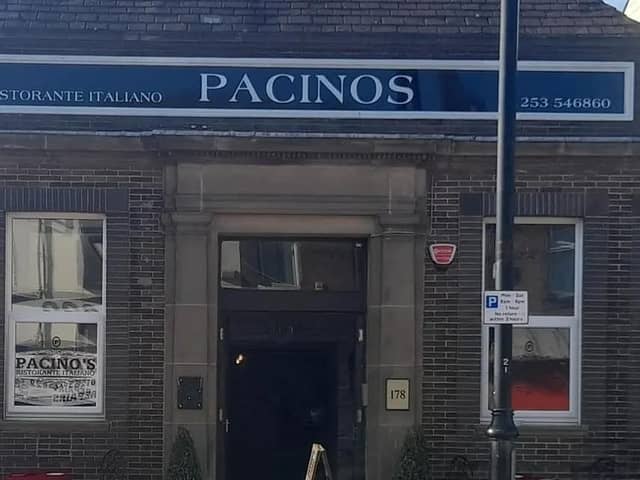 Pacinos Ristorante Italiano on Lord Street in Fleetwood