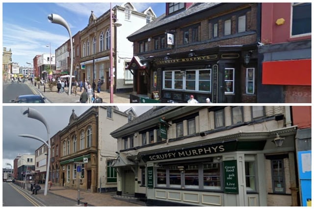 Scruffy Murphys, still a town centre favourite. Lloyds Bank has firmly retained its place on the high street