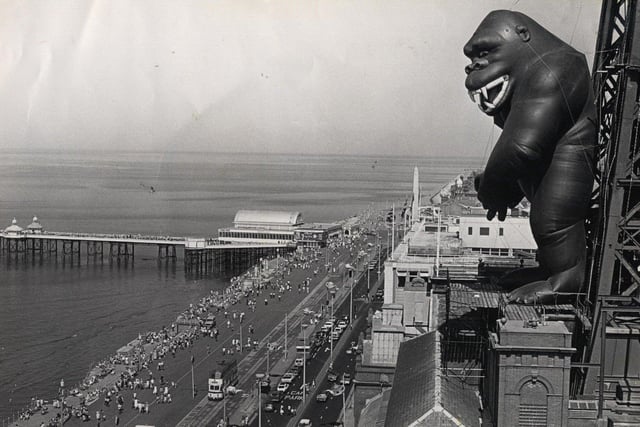 King Kong on Blackpool Tower in 1984 has become synonymous with the decade. He caused quite a stir