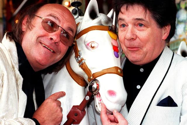 Stars of the North Pier Summer show, Mick Miller and Johnny Casson in the 1990s