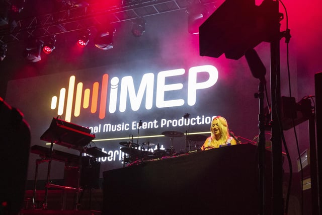 Kimberly entertaining the crowds.