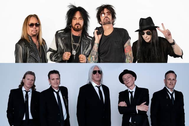 Mötley Crüe and Def Leppard are heading to the Lancashire coast for Lytham Festival 2023 (Credit: Dustin Jack Photography and Anton Corbijn)