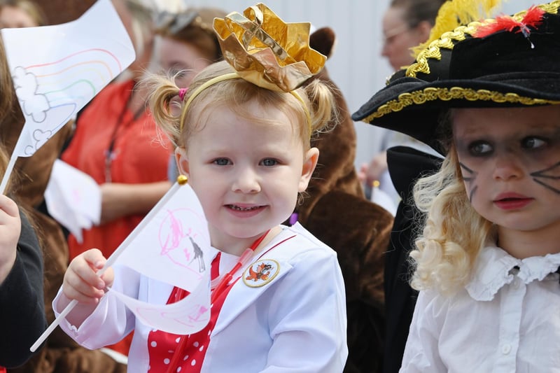 A young participant in the Warton Carnival Day procession.