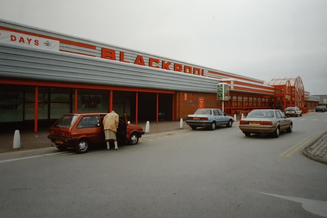 A more recent photo from the 1990s shows Blackpool's Normid store