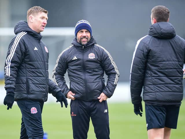 AFC Fylde's coaching team saw their players draw against Dagenham and Redbridge Picture: AFC Fylde