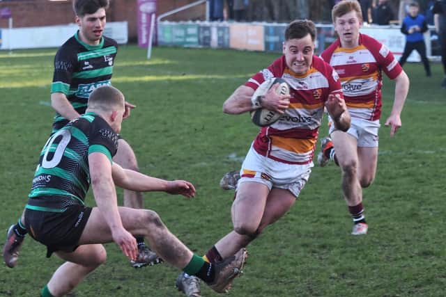 Adam Lanigan scored twice for Fylde against Lymm Picture: Chris Farrow/Fylde RFC