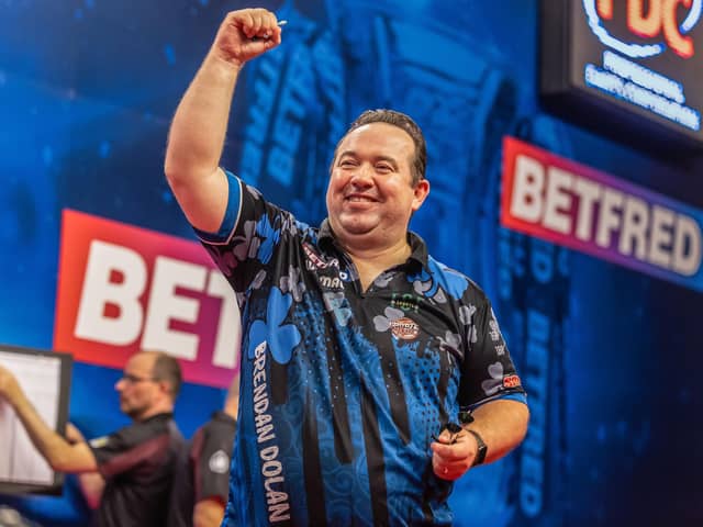 Brendan Dolan defeated Michael van Gerwen in the Betfred World Matchplay at the Winter Gardens, Blackpool Picture: Taylor Lanning/PDC