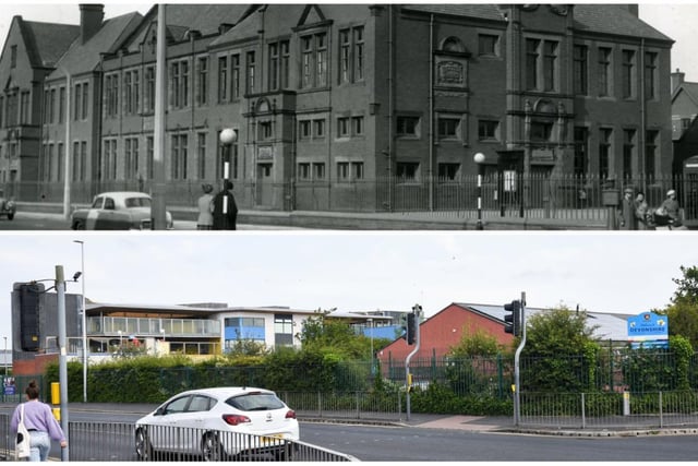 Devonshire Road School as it was in 1950. A new, modern school was built after fire destroyed the original building in 2014