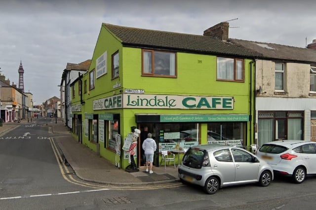 Rated 5: Lindale Cafe at Lindale Cafe 30-32 Dale Street, Blackpool; rated on June 1