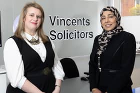 Vincents solicitor Fahrat Unnisa and paralegal Erica Fielding