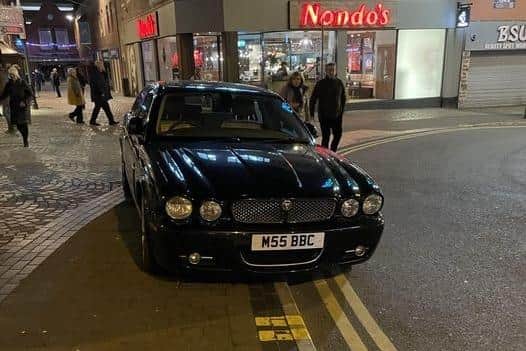 The Blackpool mayor's car was found parked illegally on double yellow lines  outside the Grand Theatre in Corporation Street / Church Street on Sunday, March 26. Picture by Ian D Straughan.