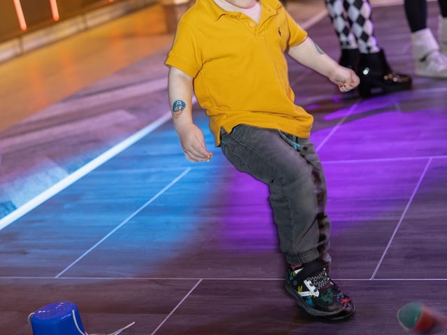 This young man was among those having fun galore at the young carers' party at Blackpool Tower