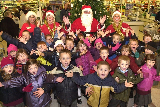 Marton Primary School year one visit to Asda in Cherry Tree Road in 2001