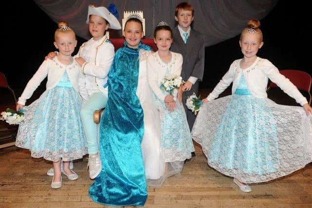 Rhiana Gleave, the Fleetwood Carnival Queen 2018, with her retinue
