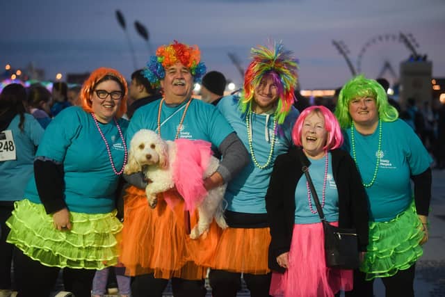 Fundraisers certainly weren't reserved in their attire