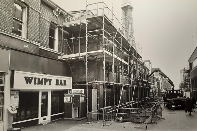 Wimpy Bar and a photo booth in this photo from 1980 as work continues to upgrade Victoria Street
