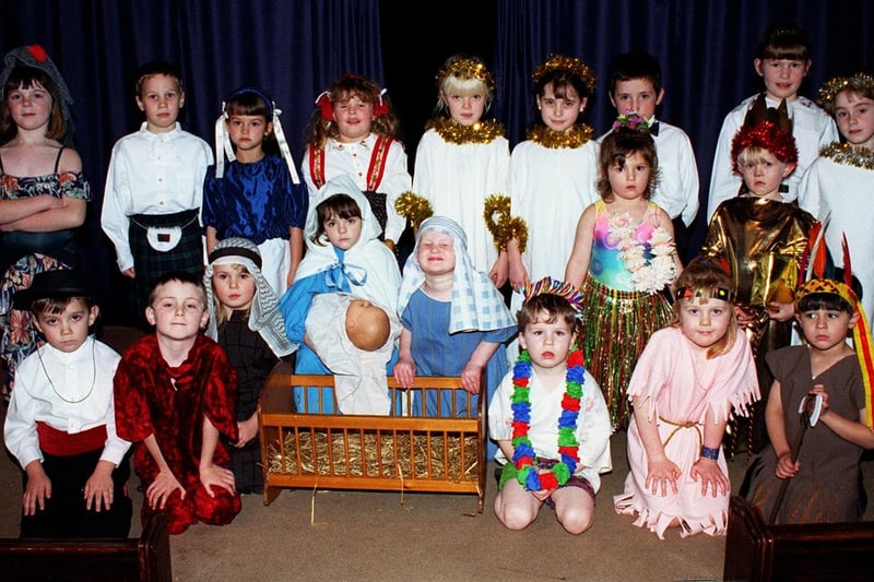 Infants of Wesham CE Primary School perform their nativity, 1997