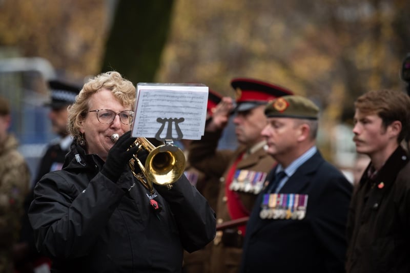 The Last Post is played at the Kirkham Remembrance Day Service