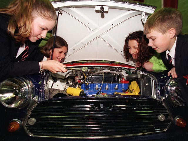 The Engineering Roadshow's visit to Millfield School. Sarah Clewlow, Jodie Matthews, Joanne Smith and Lee Barton