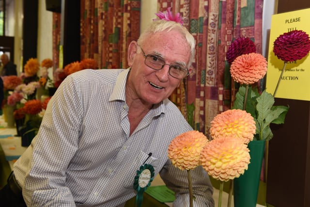 Jim Cartmell had a blooming good show as he scored a hat-trick of wins in the floral categories. Picture: Neil Cross.