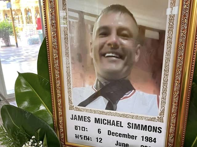 James Simmons, 39, passed away in Thailand. Father, Joey Blower, said: "[This picture was] 10 days old and he was happy, smiling and going to school to learn Thai. He was ready for a new chapter in his life"