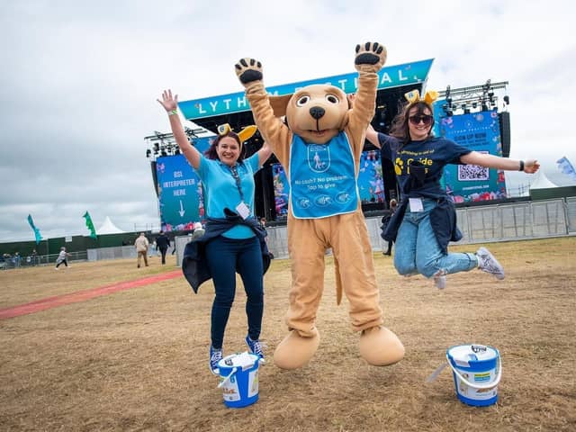 Guide Dogs For the Blind was among the charities to benefit from collecting at Lytham Festival