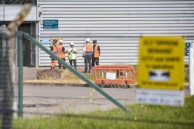 A burst pipe during a severe thunderstorm meant the system was overwhelmed