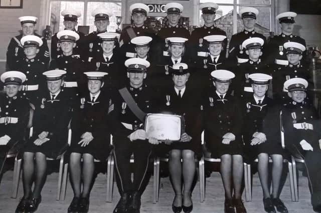 Pictured are Bishpam based Sea Cadets who won silver at an international Sea Cadets contest at Chichester. From left (back row): P Moxon, J Dunderdale, A Parker, Sergeant P Medley, C Stansfield, S Gibbons, K Dickinson, and N Jones. Middle row: N McGough, R Hodson, A Schofield, J Turner, Y Bell, L Cottam-Haworth, B Madden, and M Lynes. Front row: A Whitehead, T Morley, N Walton, Colour Sergeant K Dickinson, Petty Officer B Dickinson, T Gill, J Sutcliffe, and S Menzies. S Bignall and H Dickinson were also in the team