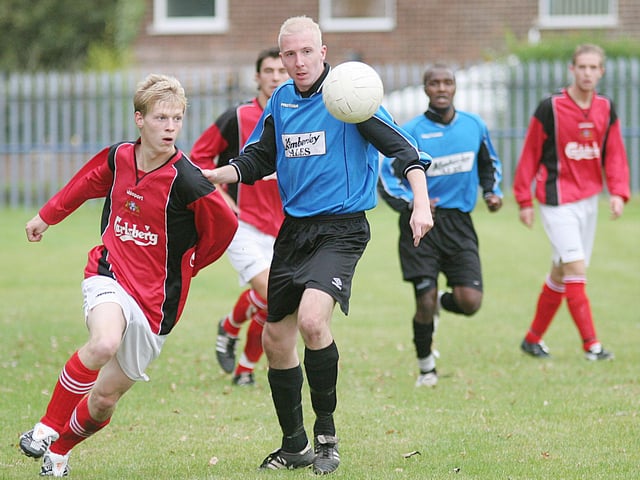 Kimberley Town in action at the Stag Ground.