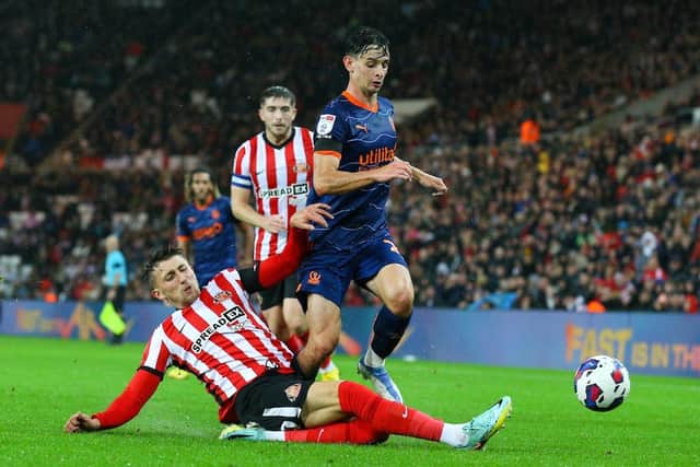 Patino glides past another challenge during Tuesday's draw at Sunderland