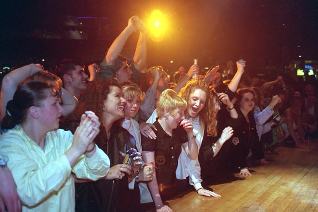 The crowds go wild for Prince Naseem at the Palace Nightclub in 1997