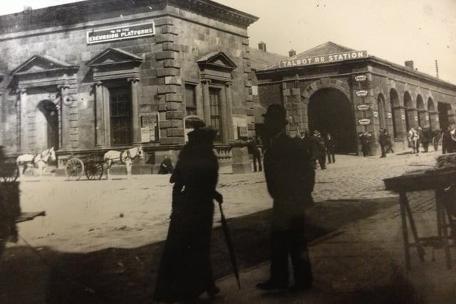 Talbot Road North Station, taken in the 1890s. The original gateway to Blackpool by rail, it was pulled down in 1896 and the terminal was later to be known as Blackpool North Station