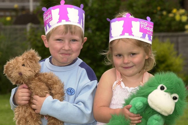 Clifton Primary School held a Teddy Bears Picnic. Pictured are Miles Dunlop 4, and Olivia Harrison 3