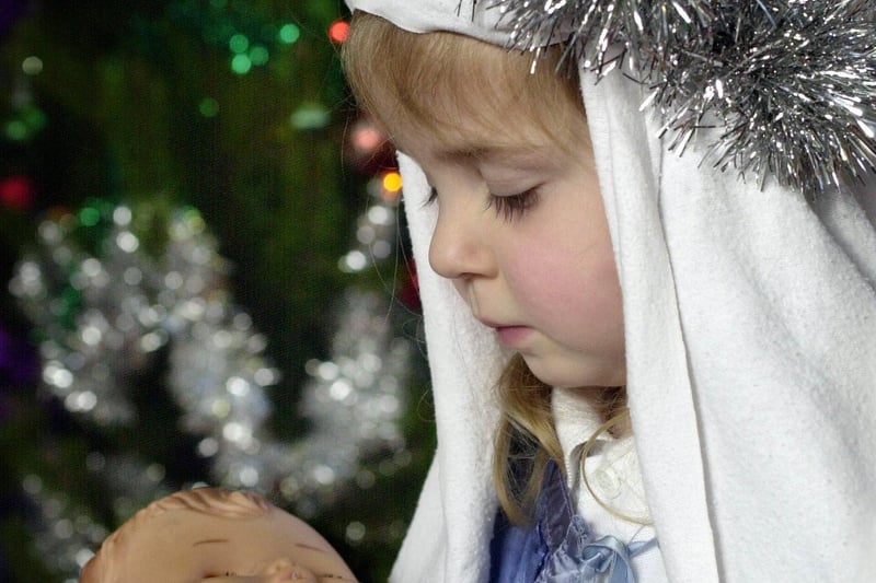 Grange Park Nursery Nativity. Three-year-old Christina Jackson
