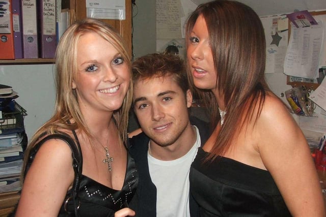 Hollyoaks star Marcus Patric and fans at The Residence in 2006
