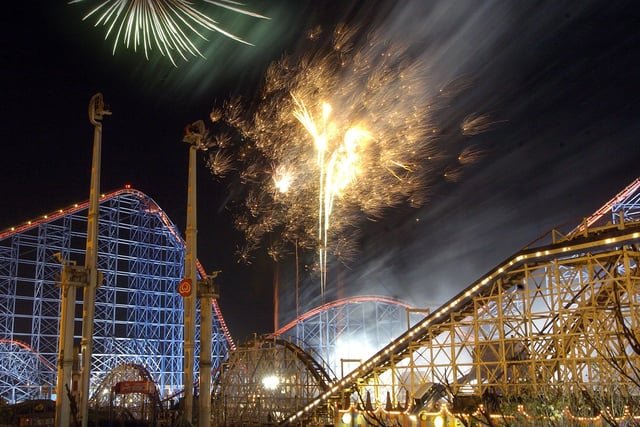 Blackpool's season came to an end with a spectacular fireworks display over the Pleasure Beach in 2005