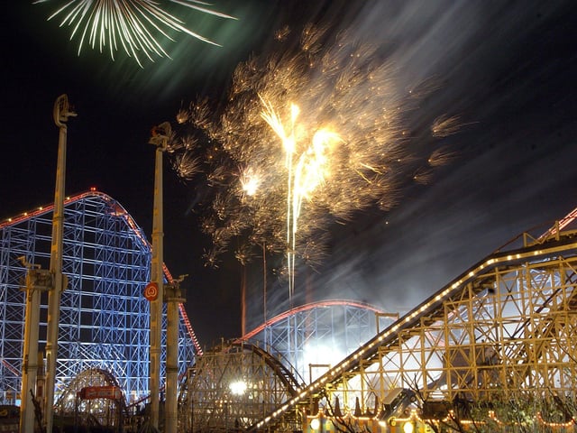 Blackpool's season came to an end with a spectacular fireworks display over the Pleasure Beach in 2005