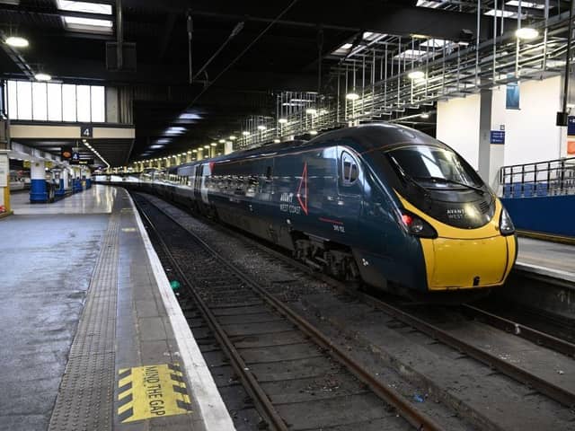 Train at Euston Station.