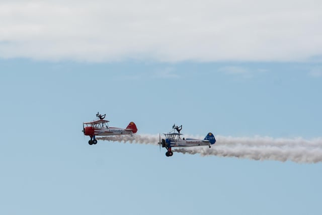 AeroSuperBatic Wingwalkers perform at the Blackpool Air Show 2023. Photo: Kelvin Lister-Stuttard 