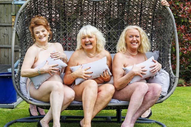 From left - Paula Curtis as Celia, Sarah Jane Stone as Chris, Mandy Hall-Laird as Ruth in the forthcoming SAPOS production of Calendar Girls the Musical. Photos: Phil Downie Photography