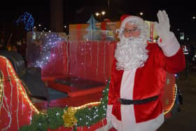 The Fleetwood Rotary Santa makes his annual appearance at the Fleetwood's lantern parade and festive lights switch-on event