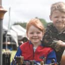 Summer and Charlie Pendlebury, aged seven and nine at the 13th Annual Fylde Vintage, Steam and Farm Show